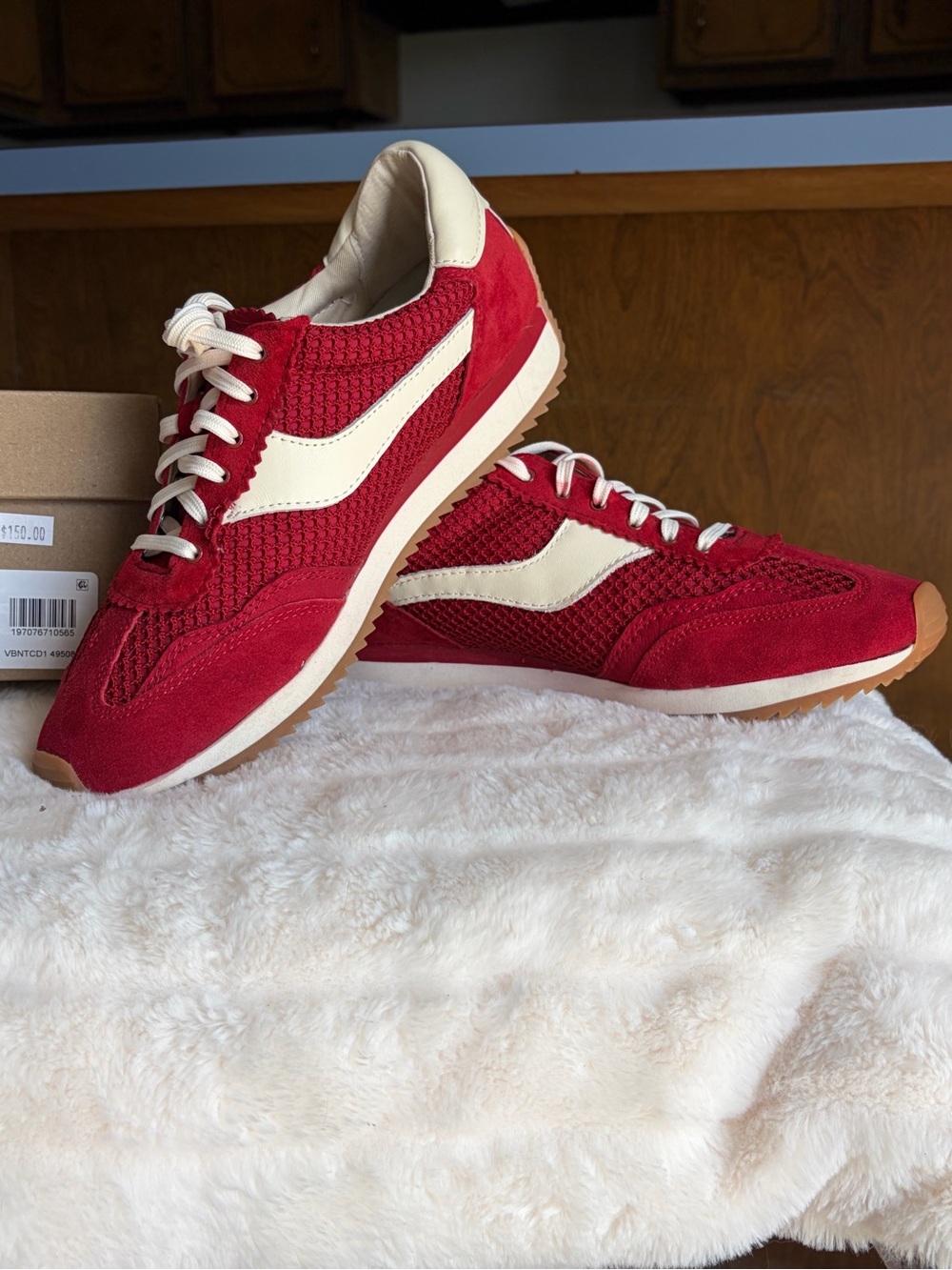 Dolce Vita Red Sneakers with Cream Accents